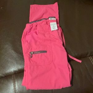 Pink Koi scrub pants